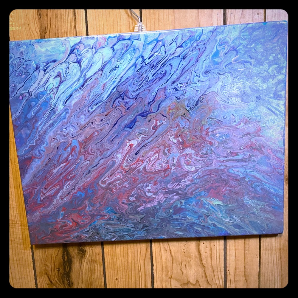 Acrylic pour painting 16x20